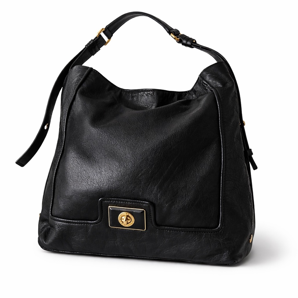 Marc by Marc Jacobs Black Leather Slouchy Shoulder Satchel | Med.